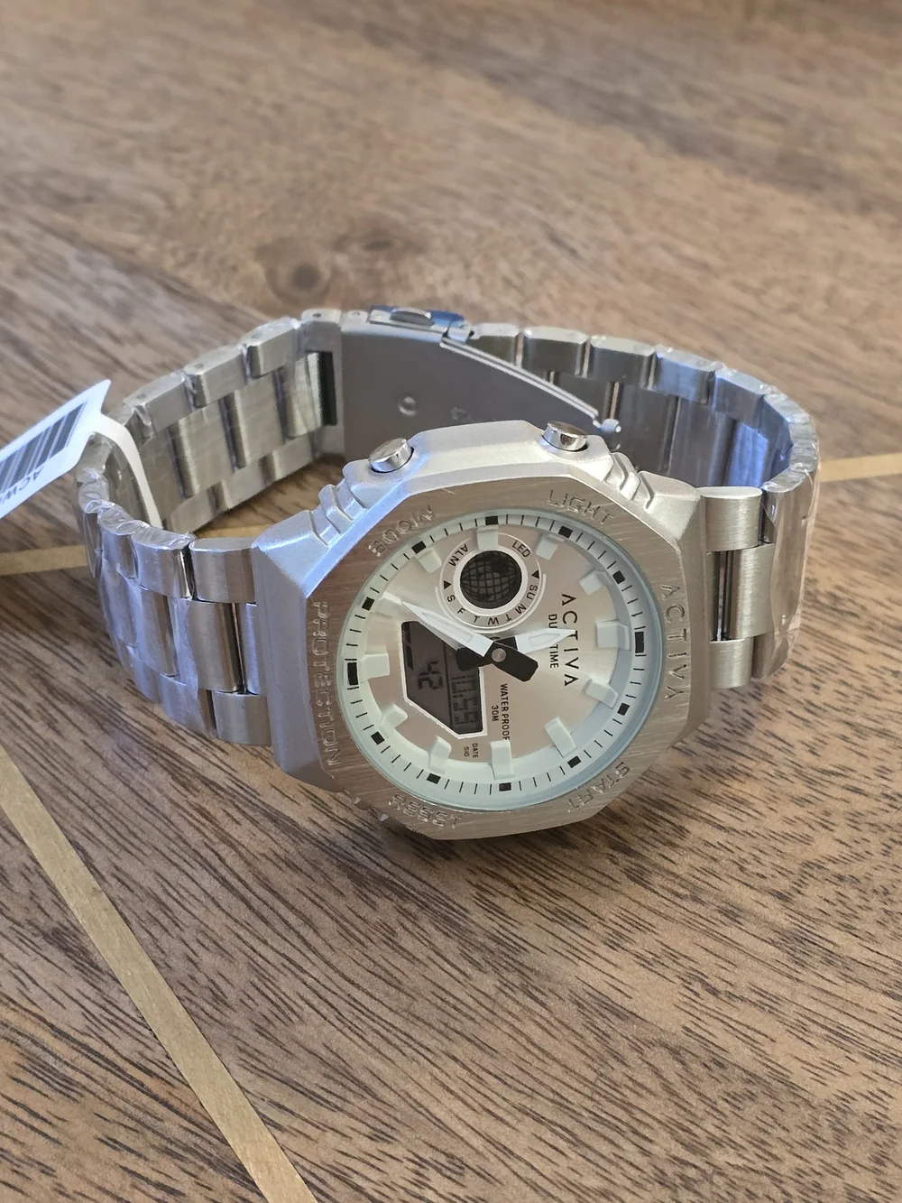 Ativa Stainless Steel Silver Hybrid Smartwatch - Silver